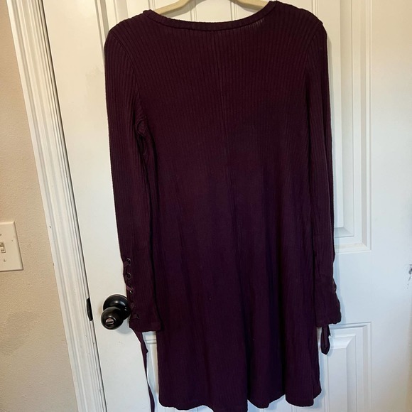 American Eagle Soft & Sexy Ribbed Sweater Dress with Button Sleeve Detail M - Picture 7 of 7
